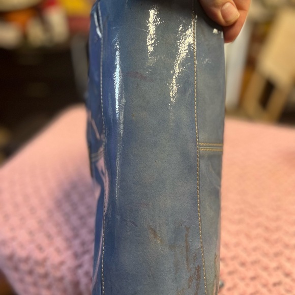 🔥 Dooney & Bourke Chiara Shiny Blue Handbag 🔥 - Picture 10 of 11